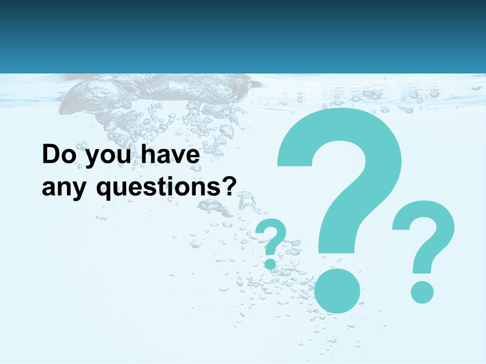 A Blue Water Powerpoint Presentation With Bubbles PowerPoint Template