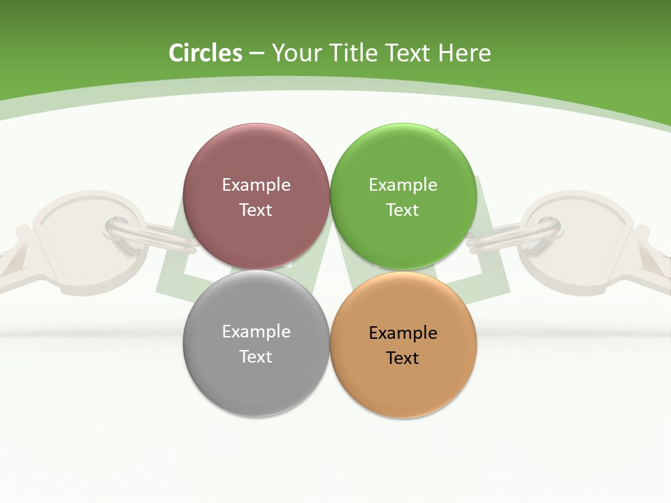 A Green House With Two Keys On Top Of It PowerPoint Template