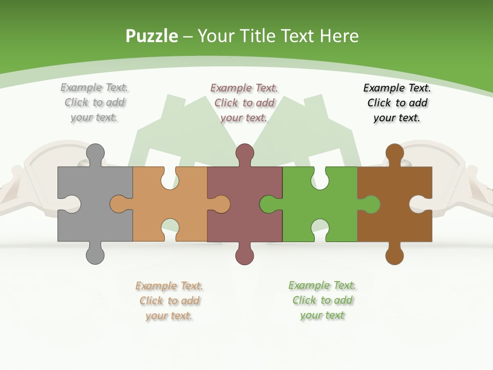 A Green House With Two Keys On Top Of It PowerPoint Template