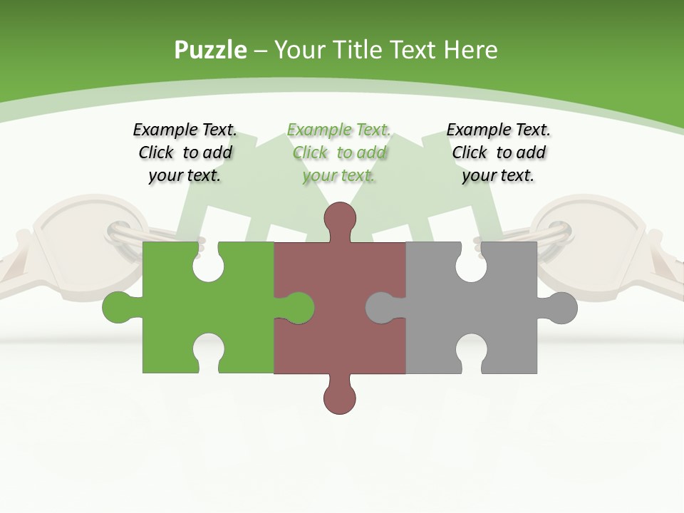 A Green House With Two Keys On Top Of It PowerPoint Template