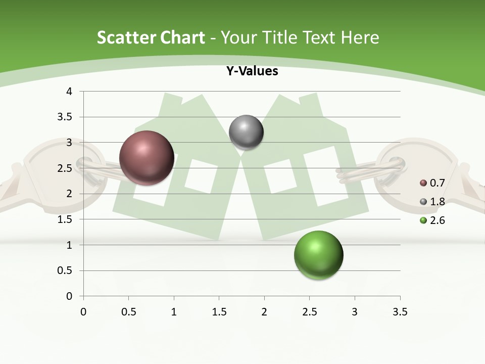 A Green House With Two Keys On Top Of It PowerPoint Template