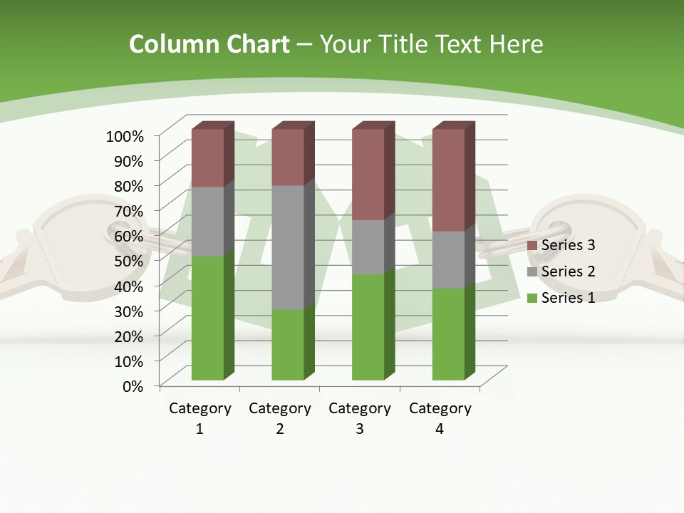 A Green House With Two Keys On Top Of It PowerPoint Template