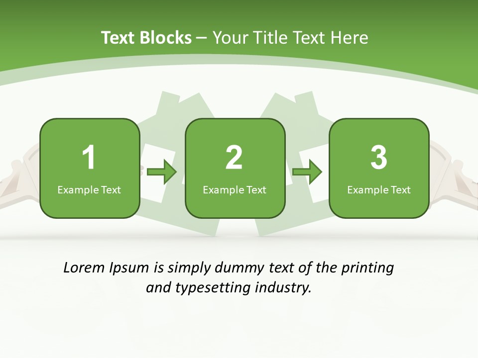 A Green House With Two Keys On Top Of It PowerPoint Template