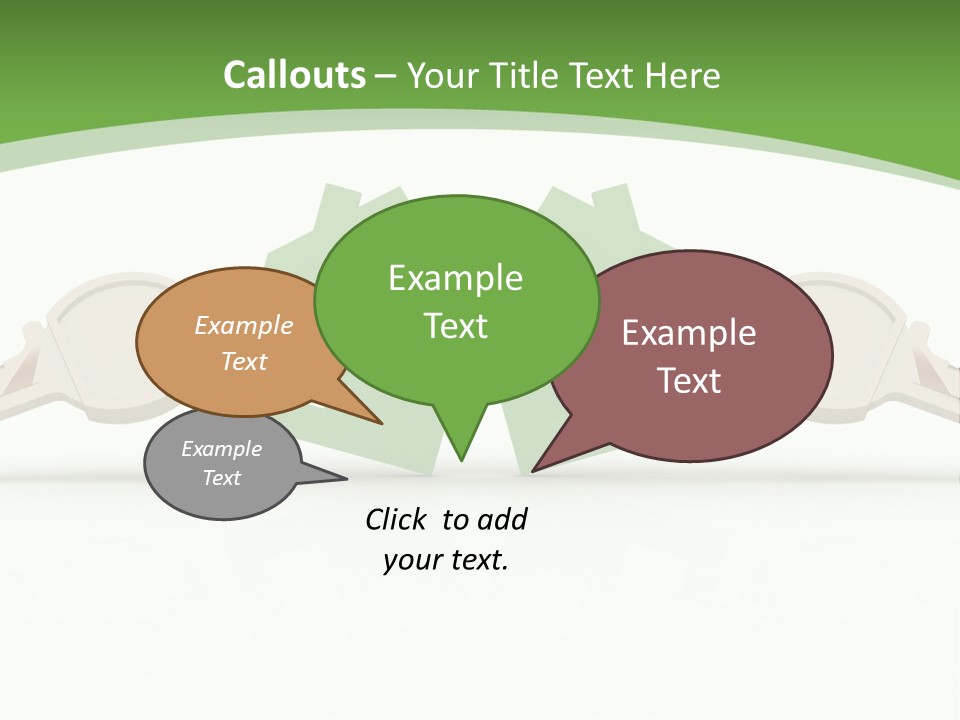 A Green House With Two Keys On Top Of It PowerPoint Template