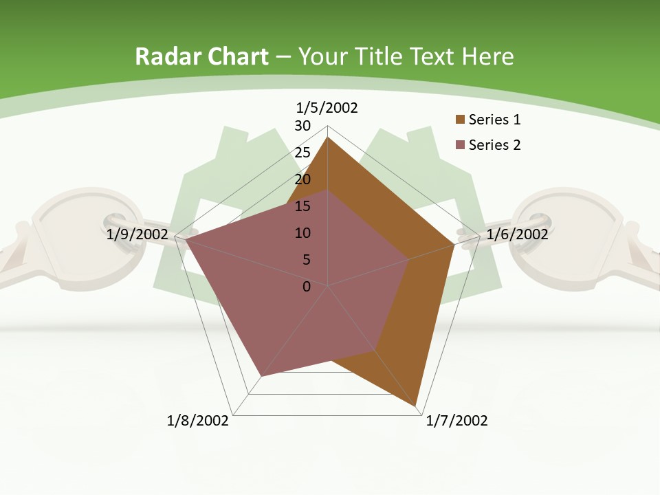 A Green House With Two Keys On Top Of It PowerPoint Template