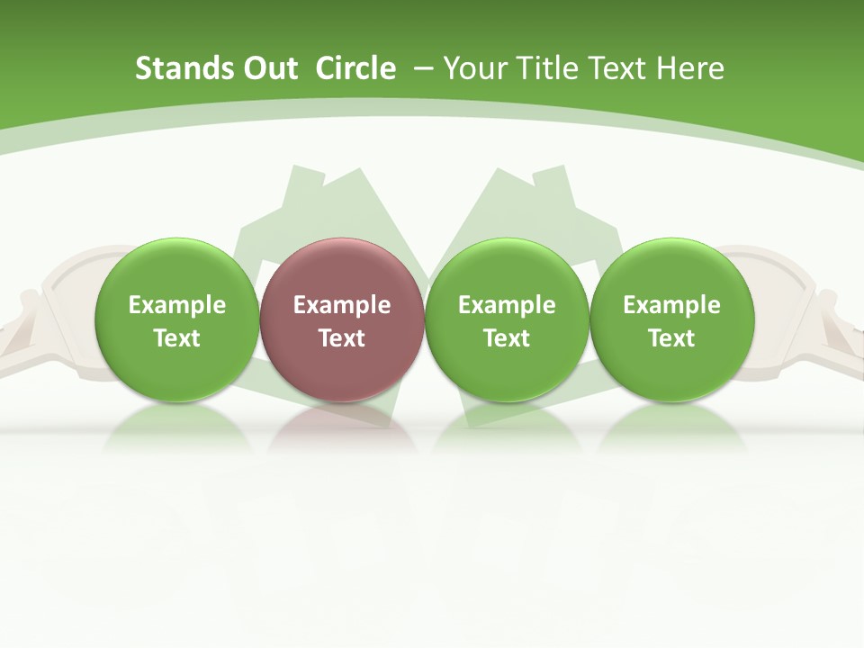 A Green House With Two Keys On Top Of It PowerPoint Template