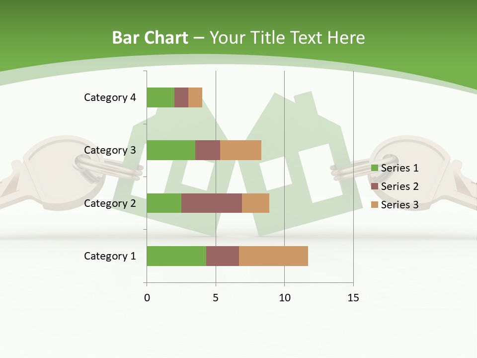 A Green House With Two Keys On Top Of It PowerPoint Template
