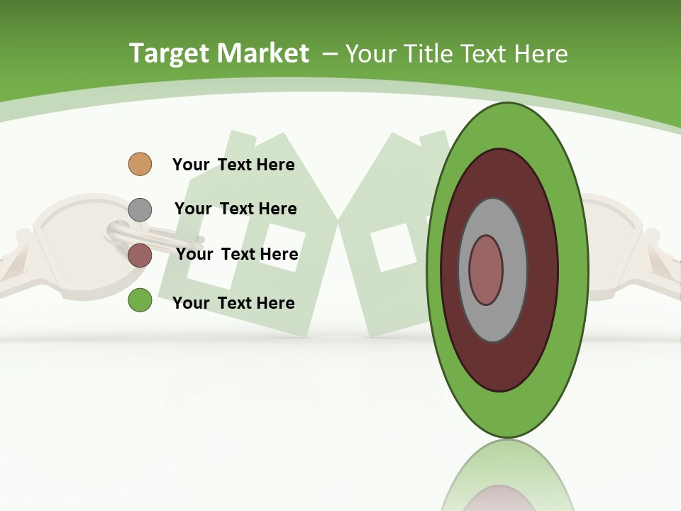 A Green House With Two Keys On Top Of It PowerPoint Template