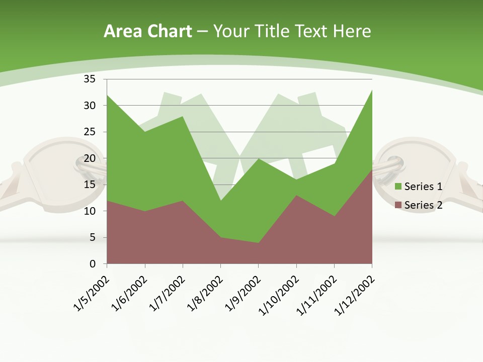 A Green House With Two Keys On Top Of It PowerPoint Template