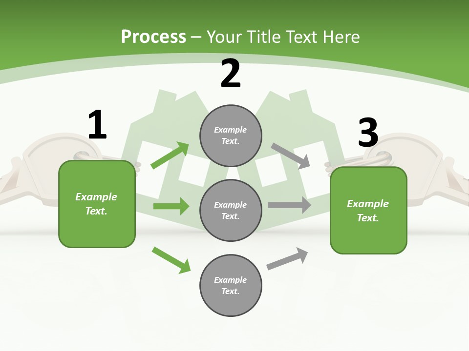 A Green House With Two Keys On Top Of It PowerPoint Template