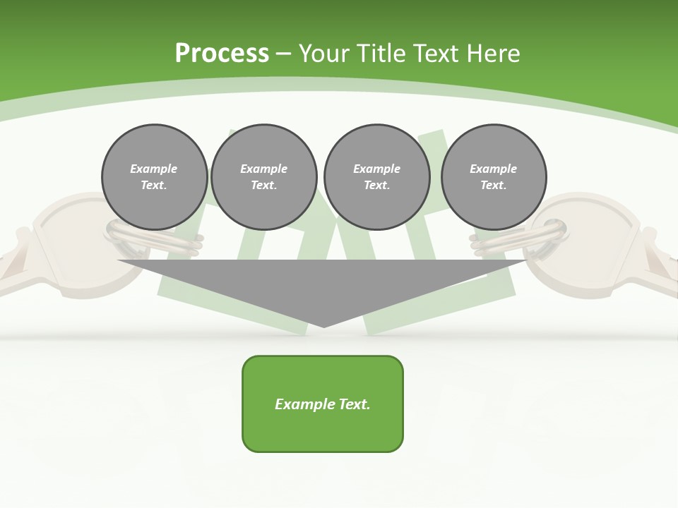 A Green House With Two Keys On Top Of It PowerPoint Template