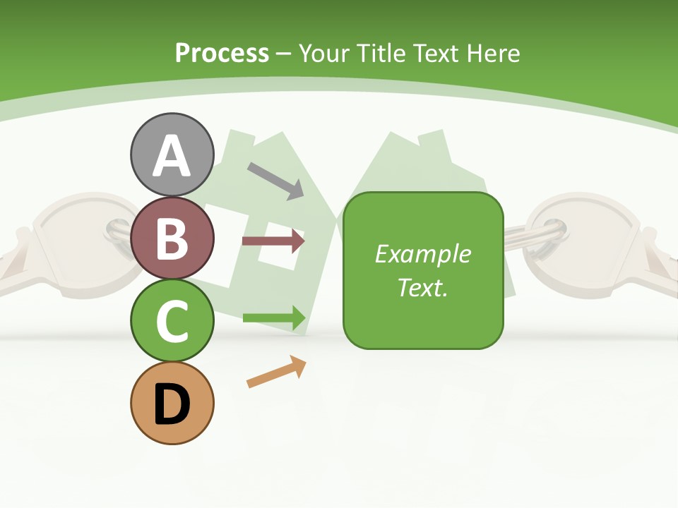 A Green House With Two Keys On Top Of It PowerPoint Template