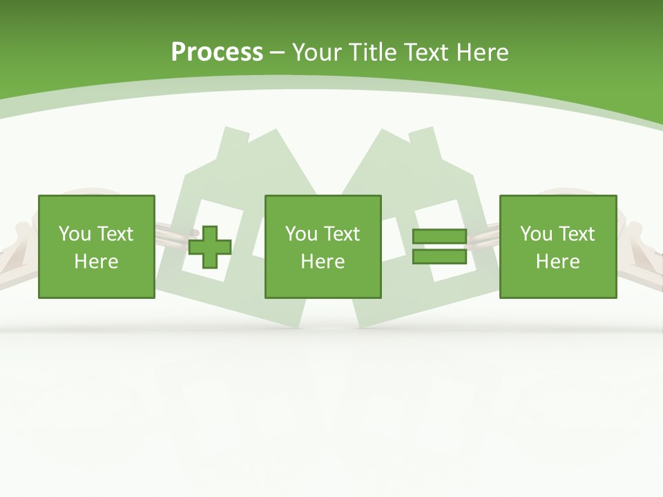 A Green House With Two Keys On Top Of It PowerPoint Template