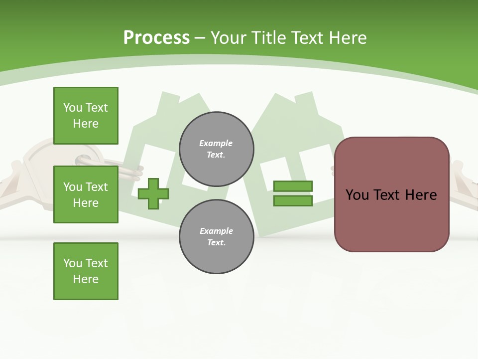 A Green House With Two Keys On Top Of It PowerPoint Template