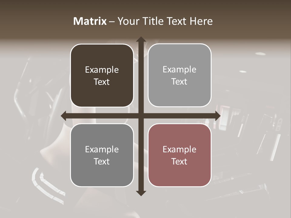 A Woman In A Bra Top Is On A Treadmill PowerPoint Template