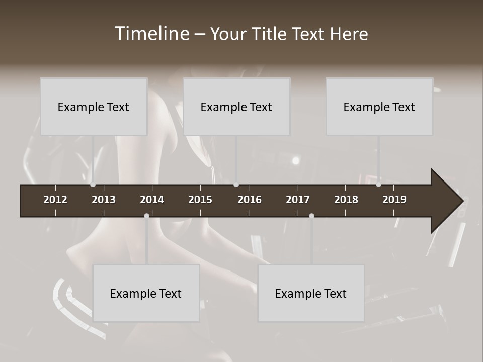 A Woman In A Bra Top Is On A Treadmill PowerPoint Template