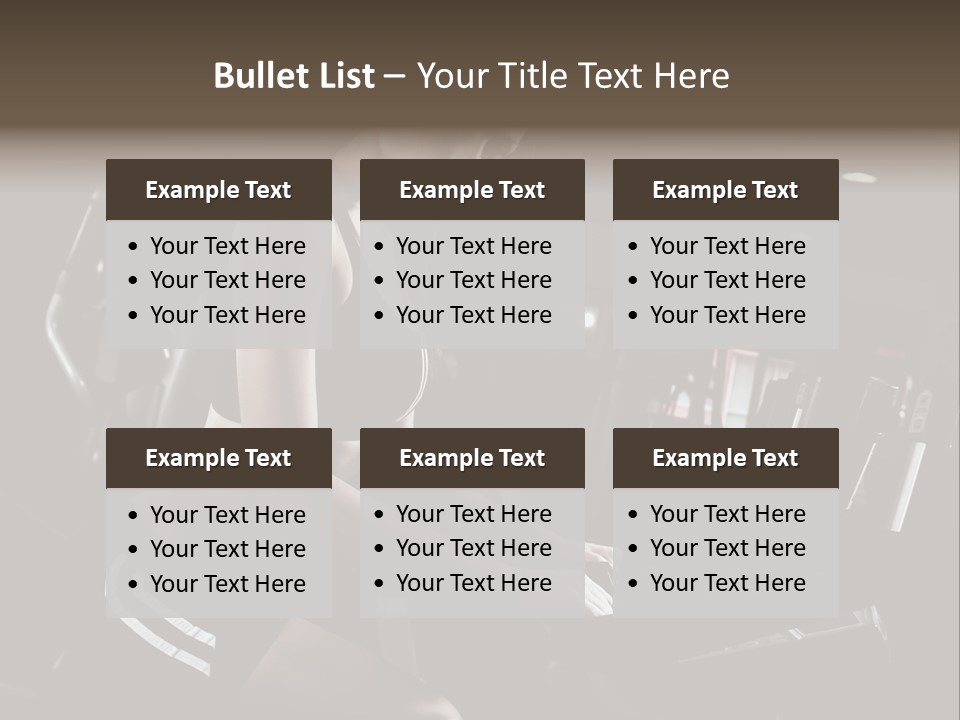 A Woman In A Bra Top Is On A Treadmill PowerPoint Template