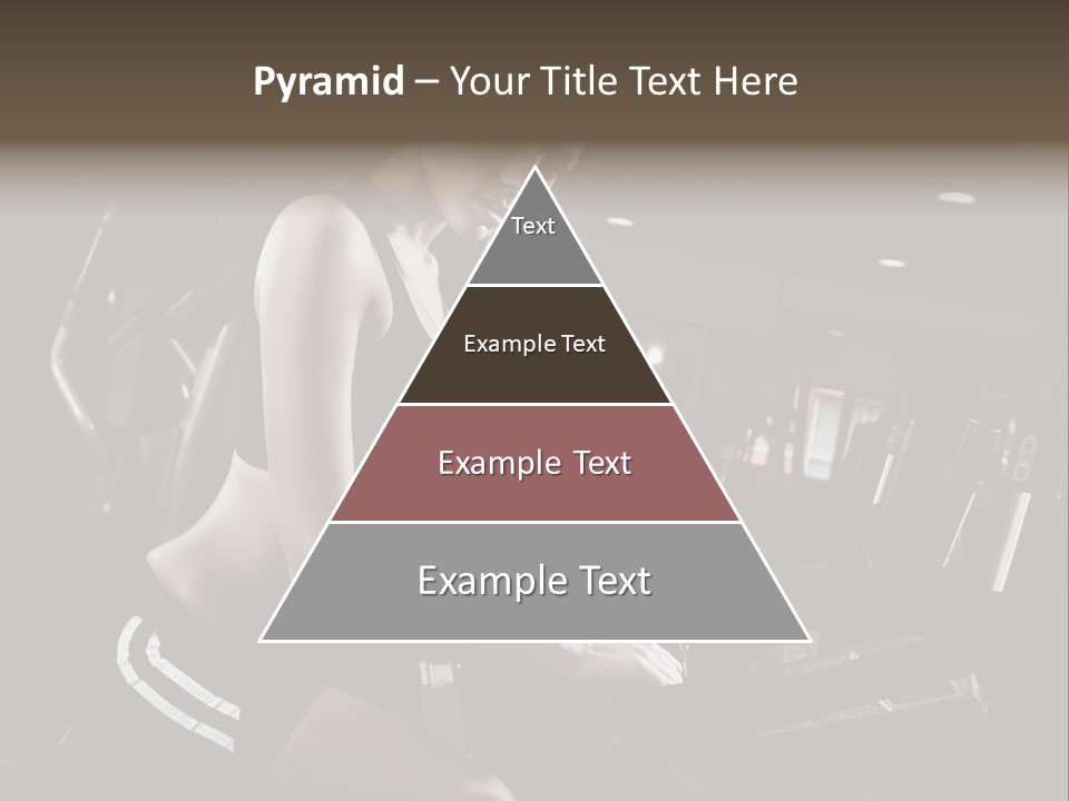 A Woman In A Bra Top Is On A Treadmill PowerPoint Template
