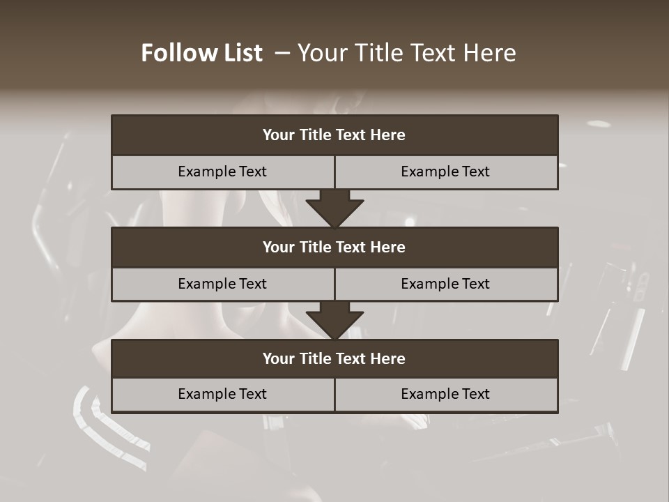 A Woman In A Bra Top Is On A Treadmill PowerPoint Template