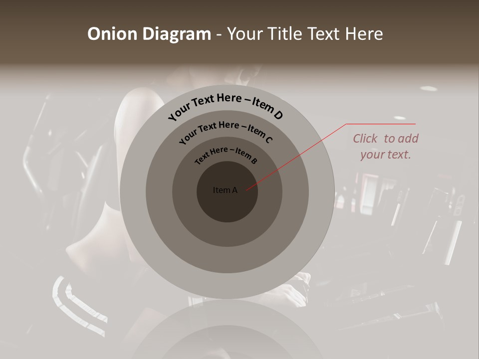A Woman In A Bra Top Is On A Treadmill PowerPoint Template