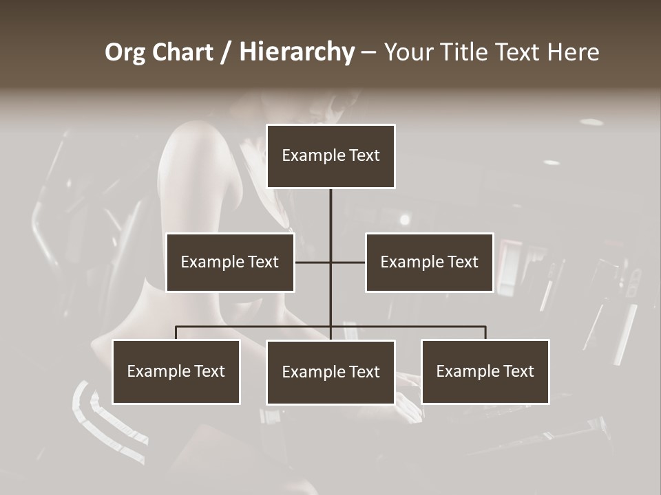 A Woman In A Bra Top Is On A Treadmill PowerPoint Template