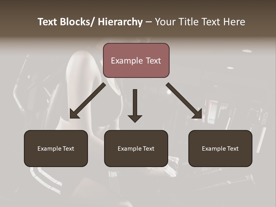 A Woman In A Bra Top Is On A Treadmill PowerPoint Template
