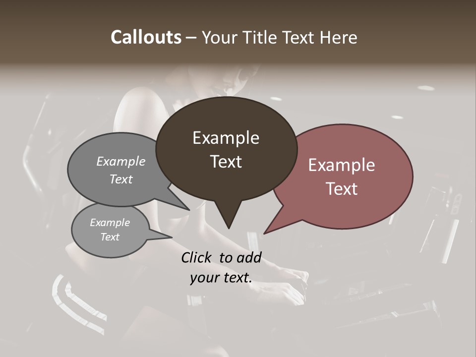 A Woman In A Bra Top Is On A Treadmill PowerPoint Template