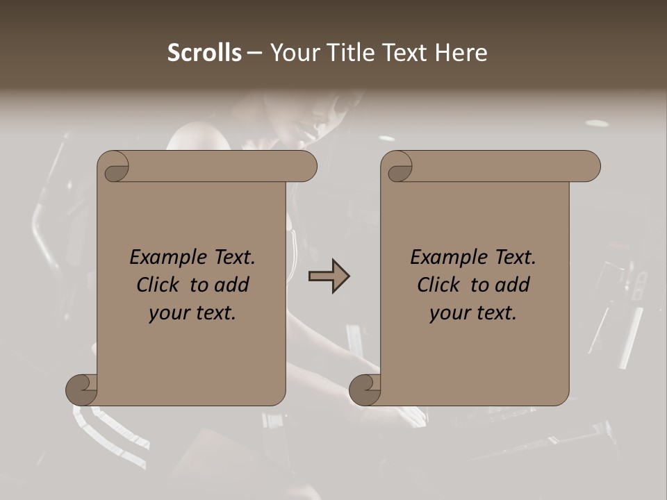 A Woman In A Bra Top Is On A Treadmill PowerPoint Template