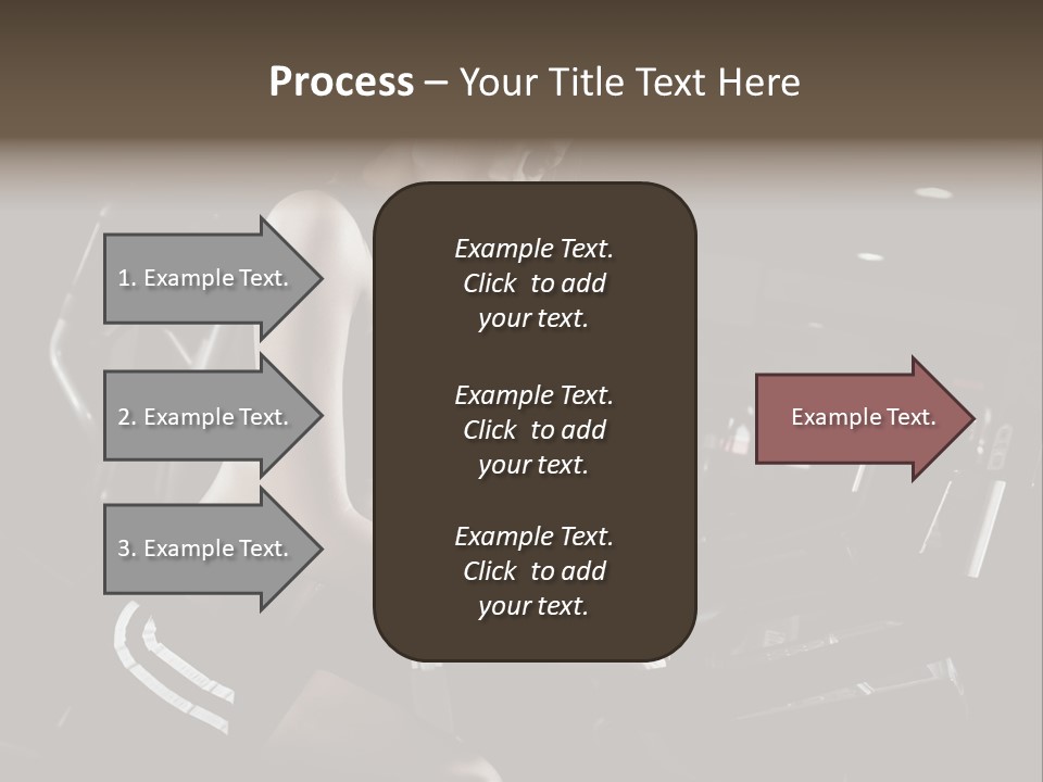 A Woman In A Bra Top Is On A Treadmill PowerPoint Template