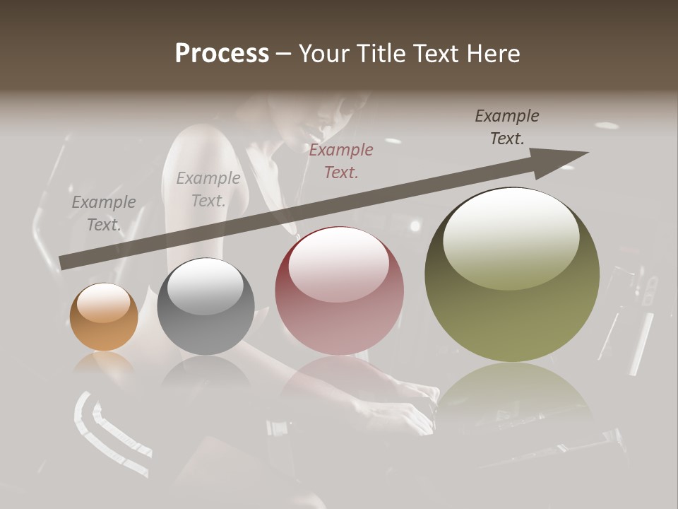 A Woman In A Bra Top Is On A Treadmill PowerPoint Template