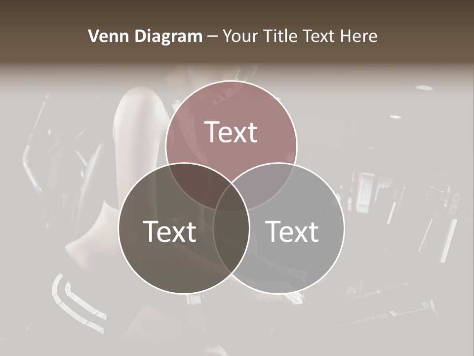 A Woman In A Bra Top Is On A Treadmill PowerPoint Template