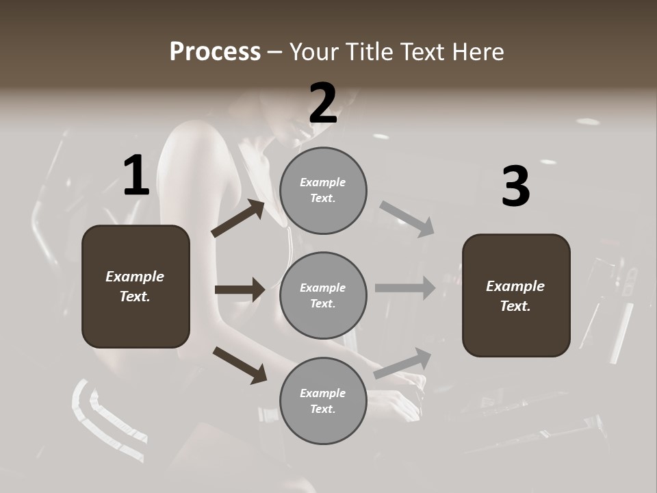 A Woman In A Bra Top Is On A Treadmill PowerPoint Template