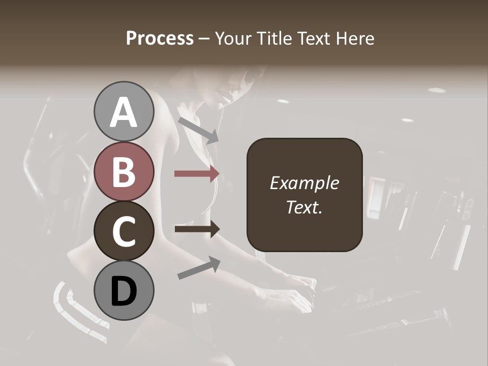 A Woman In A Bra Top Is On A Treadmill PowerPoint Template