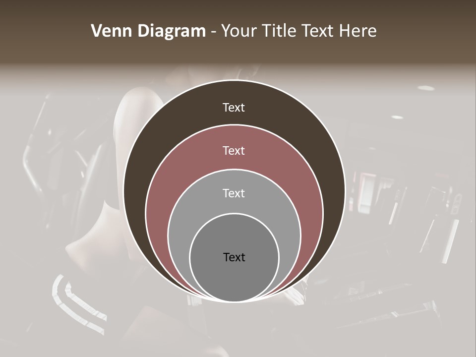 A Woman In A Bra Top Is On A Treadmill PowerPoint Template
