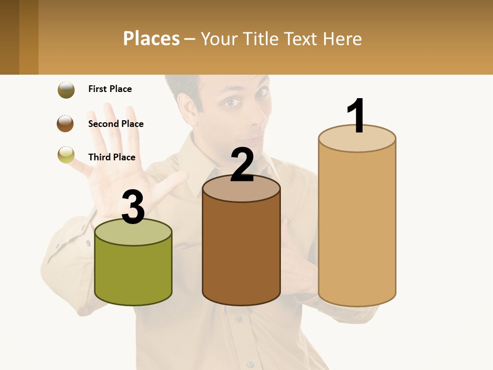 A Man Making A Stop Sign With His Hands PowerPoint Template