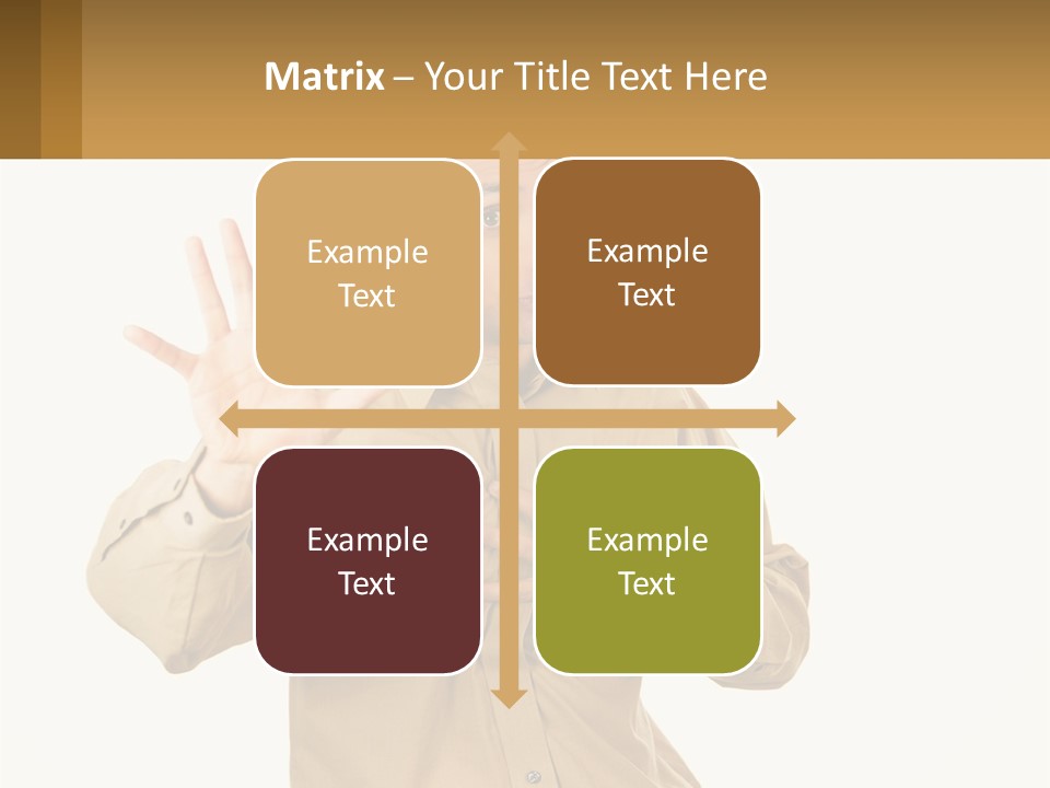 A Man Making A Stop Sign With His Hands PowerPoint Template