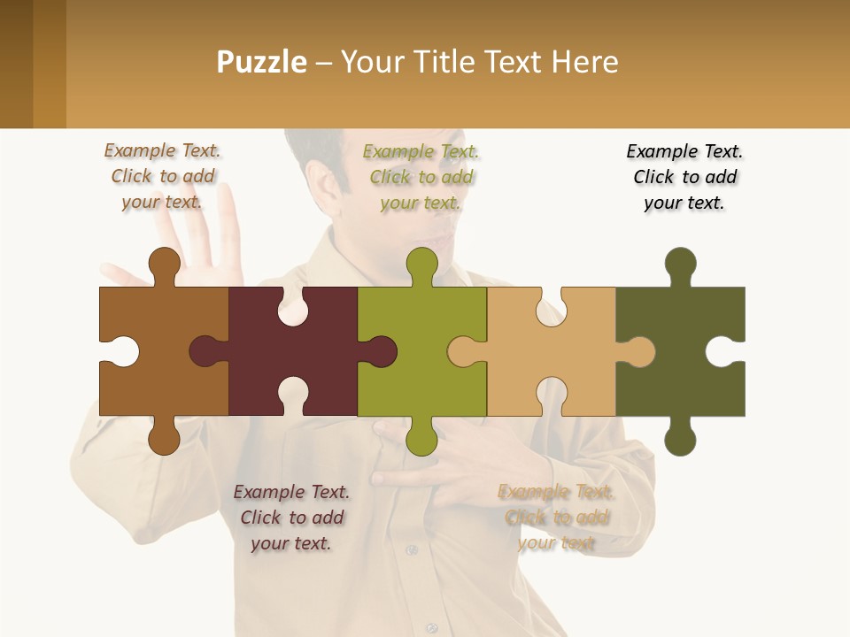 A Man Making A Stop Sign With His Hands PowerPoint Template