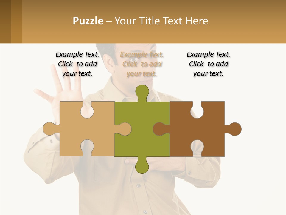 A Man Making A Stop Sign With His Hands PowerPoint Template