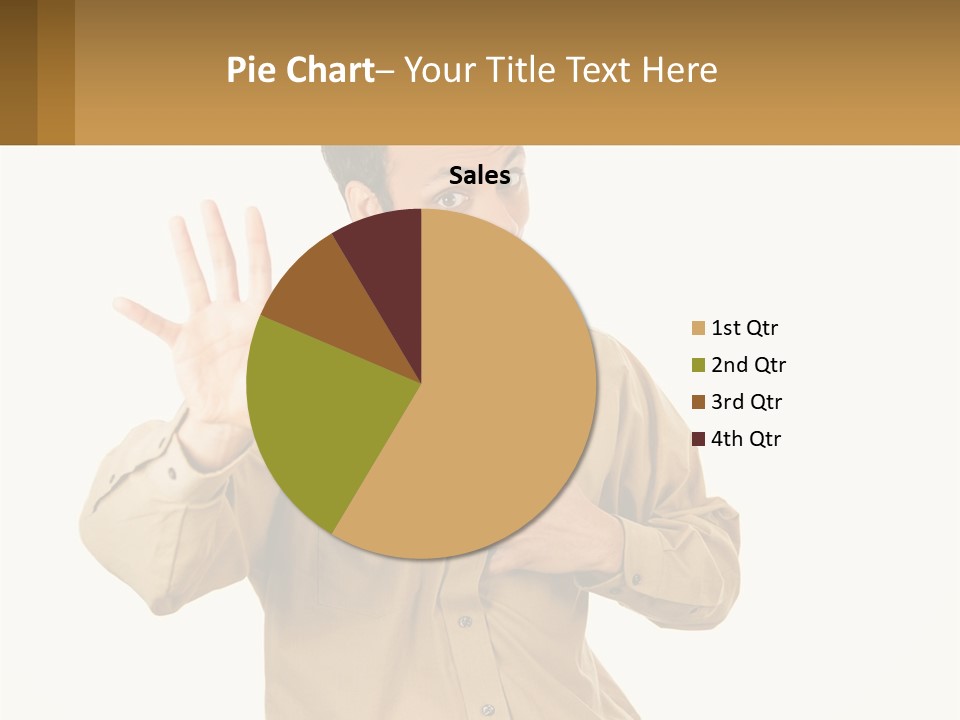 A Man Making A Stop Sign With His Hands PowerPoint Template