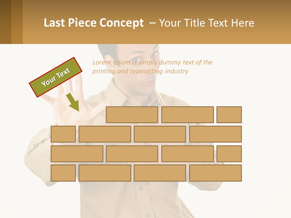 A Man Making A Stop Sign With His Hands PowerPoint Template