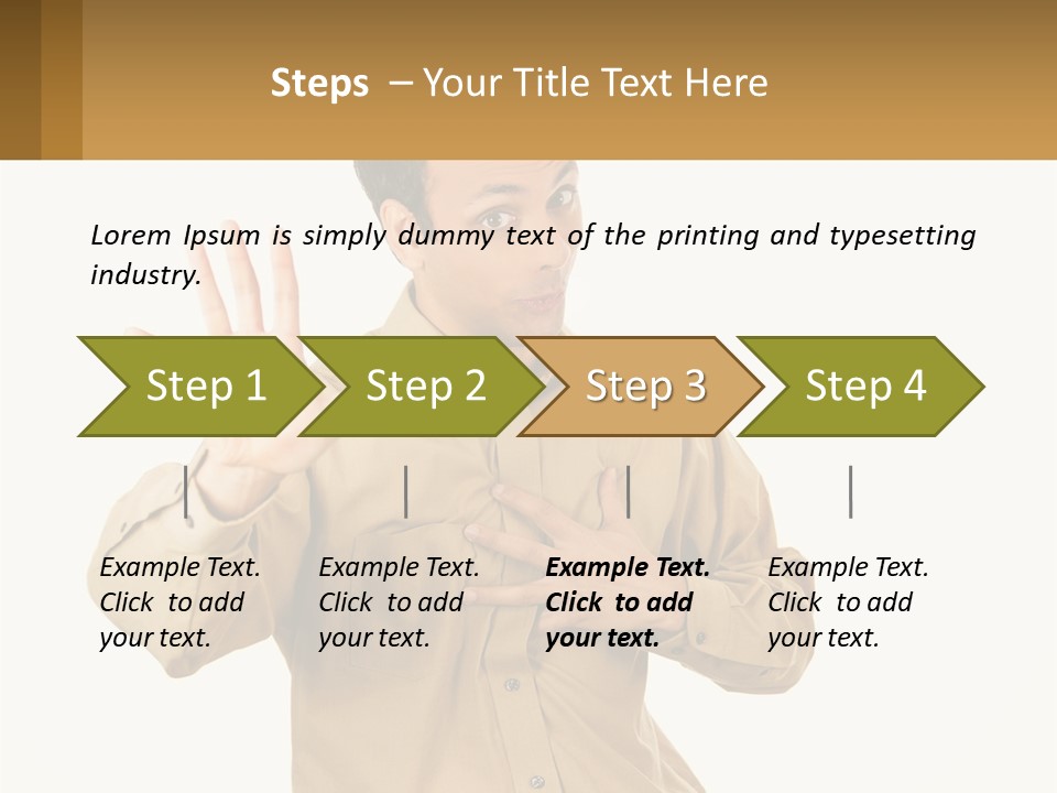 A Man Making A Stop Sign With His Hands PowerPoint Template