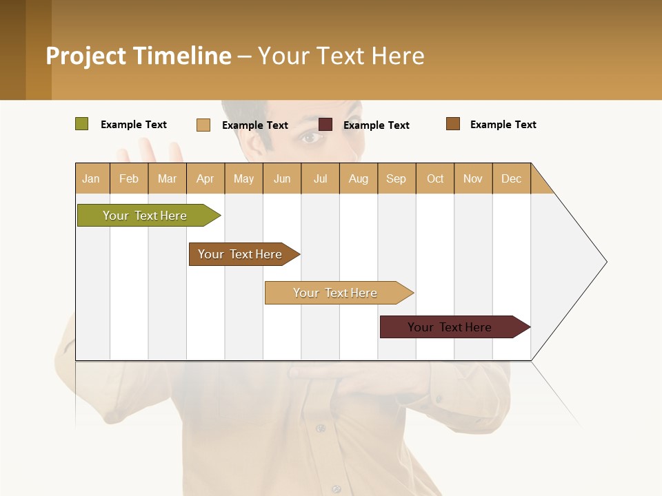 A Man Making A Stop Sign With His Hands PowerPoint Template