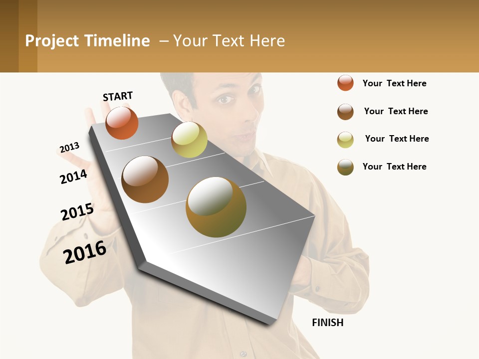 A Man Making A Stop Sign With His Hands PowerPoint Template