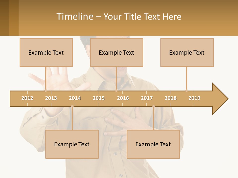 A Man Making A Stop Sign With His Hands PowerPoint Template