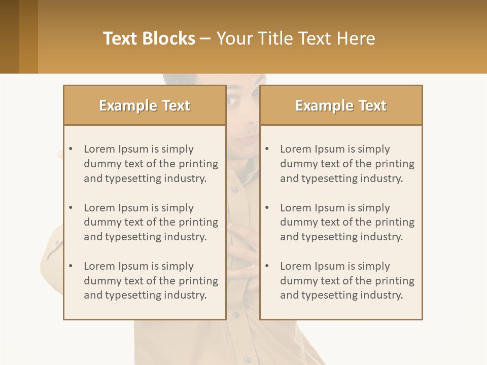 A Man Making A Stop Sign With His Hands PowerPoint Template