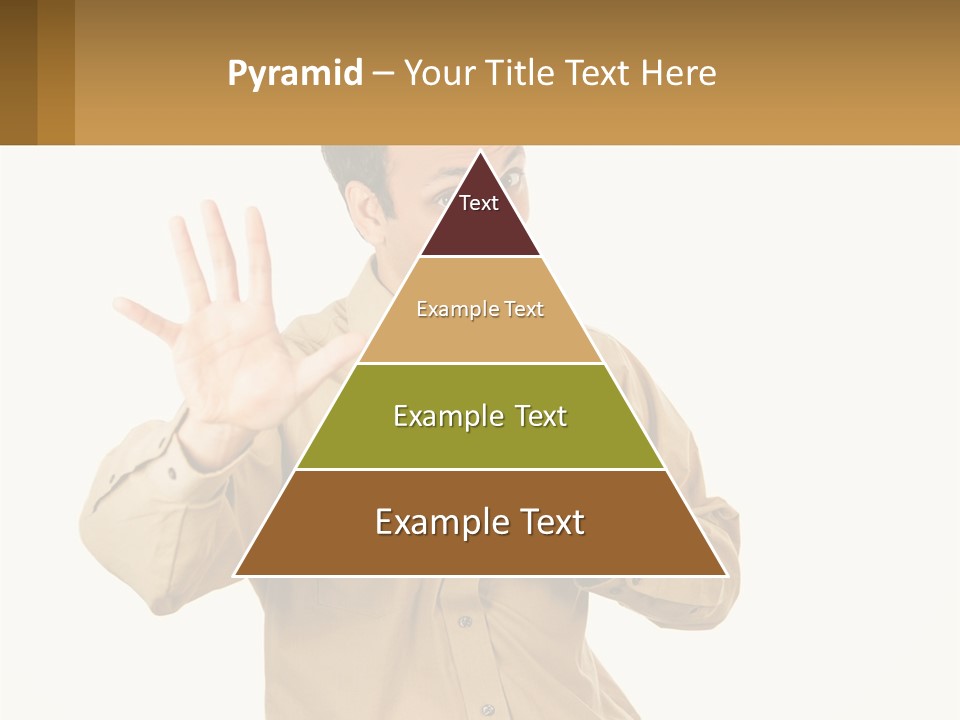 A Man Making A Stop Sign With His Hands PowerPoint Template