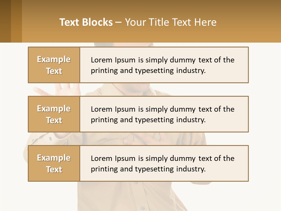 A Man Making A Stop Sign With His Hands PowerPoint Template