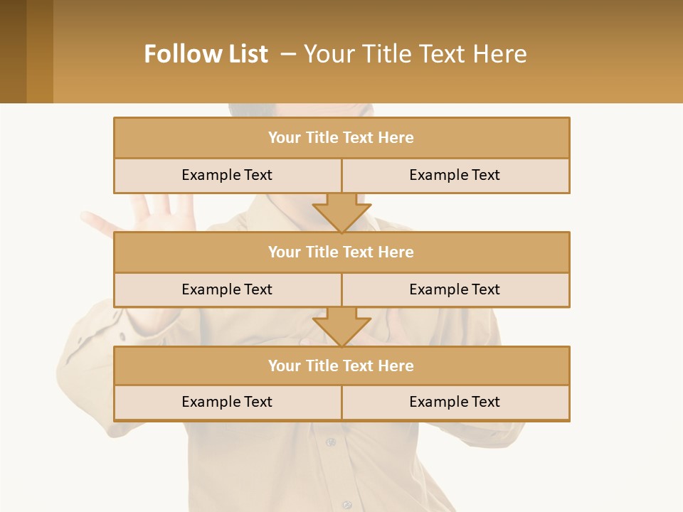 A Man Making A Stop Sign With His Hands PowerPoint Template