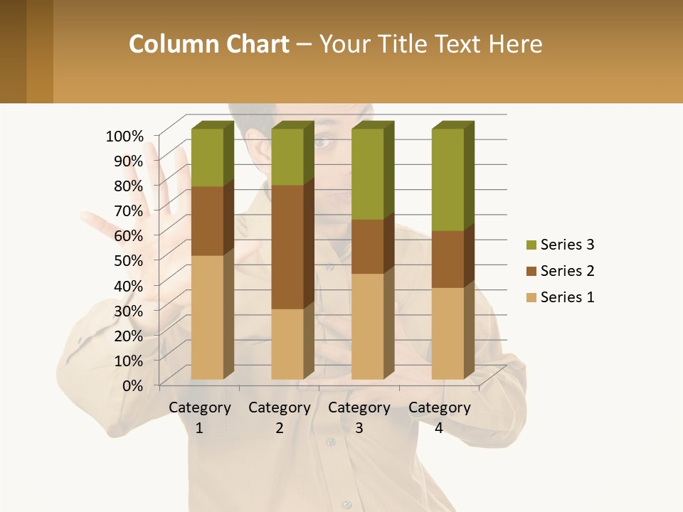 A Man Making A Stop Sign With His Hands PowerPoint Template