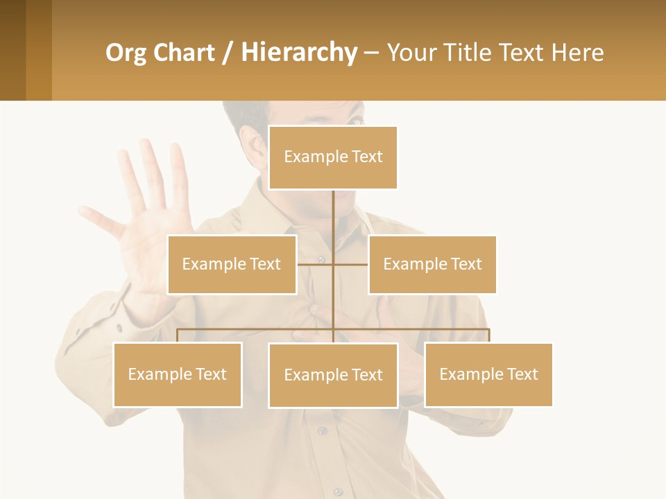 A Man Making A Stop Sign With His Hands PowerPoint Template